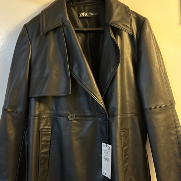Zara faux leather coat - Picture 4 of 6